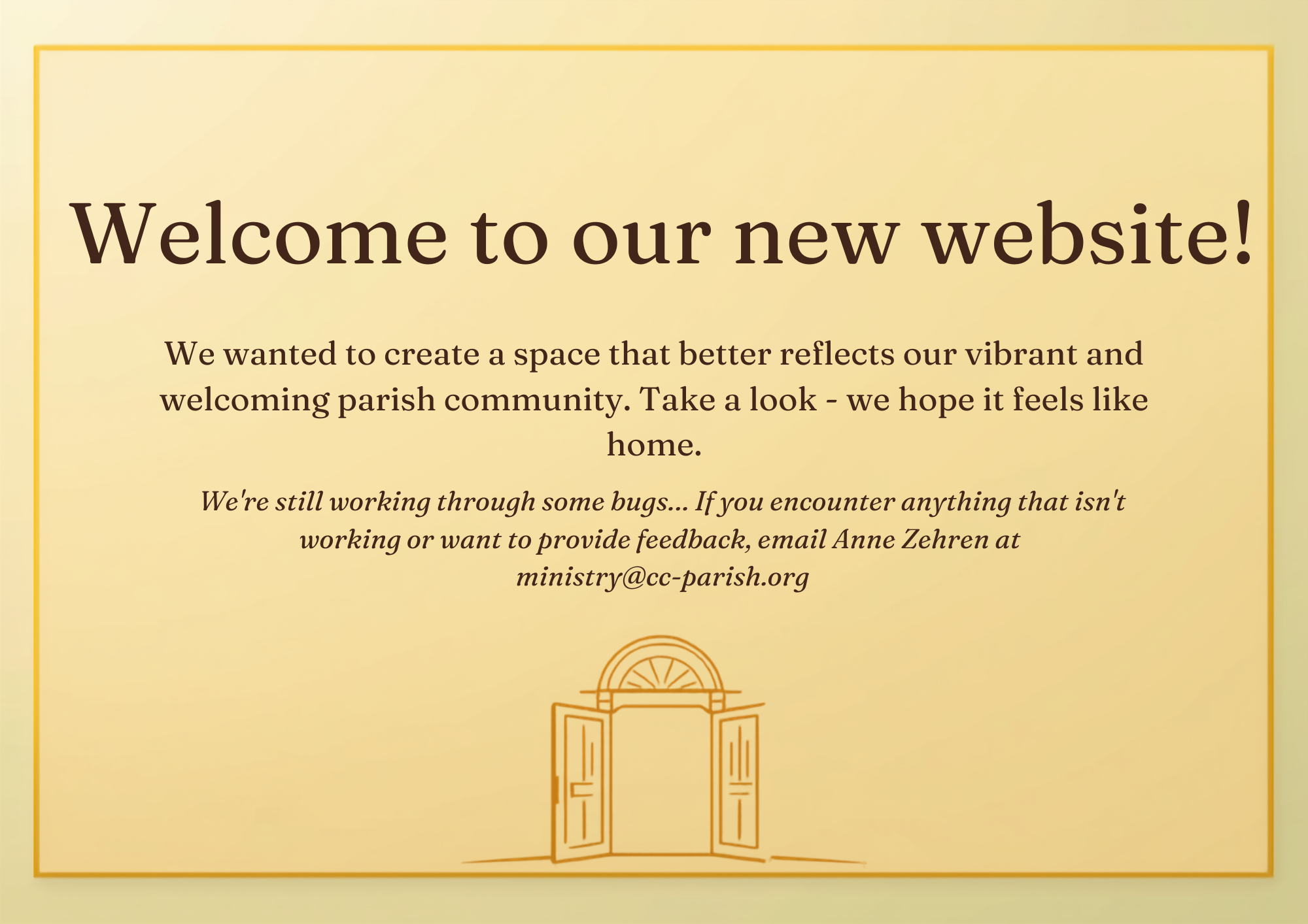 Welcome to our new website